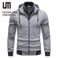 Liu Ming Latest Design Autumn Fashion Men Clothes Casual Long Sleeve Zipper Plus Size 4XL Hoodies Sweatshirt