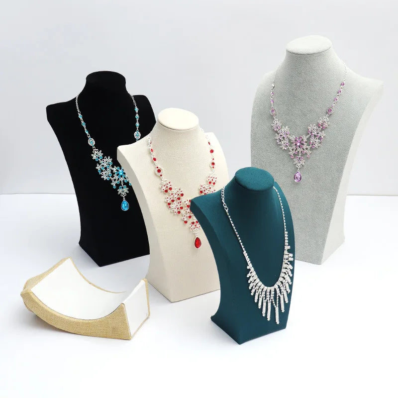 Multi Color Statement Necklace Stand Holder Props Bust Neck Model Rack Mannequin Organizer Portrait Jewelry Display for Store