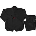 Custom Logo OEM Black Poly Cotton Unisex Taekwondo Uniform Factory Price Martial Arts Wear