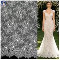 YX1383 300*150CM Popular and Best-Selling Coffee Brown/Ivory Apricot Eyelash Lace Fabric With Sequins for New Year Dress MegaBDM