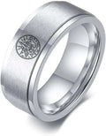 Blank Can Engrave Titanium Steel Couple Jewelry Gold Silver Fidget Spinning Ring Spinner Rotating Stainless Steel Ring for Men