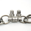 OEM Titanium Fashion Pull Apart Keychain Double Novelty Keychain Detachable Quick Release Keyring