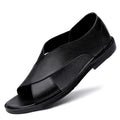 Wholesale New Summer Flat Leather Men's Casual Sandals Fashion Outdoor Leather Beach Casual Sandals for Men