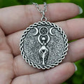 Custom Wiccan Beautiful Fashion Triple Moon Goddess Witchcraft Symbolic Pendant Necklace Vintage Women Jewelry Party Gift