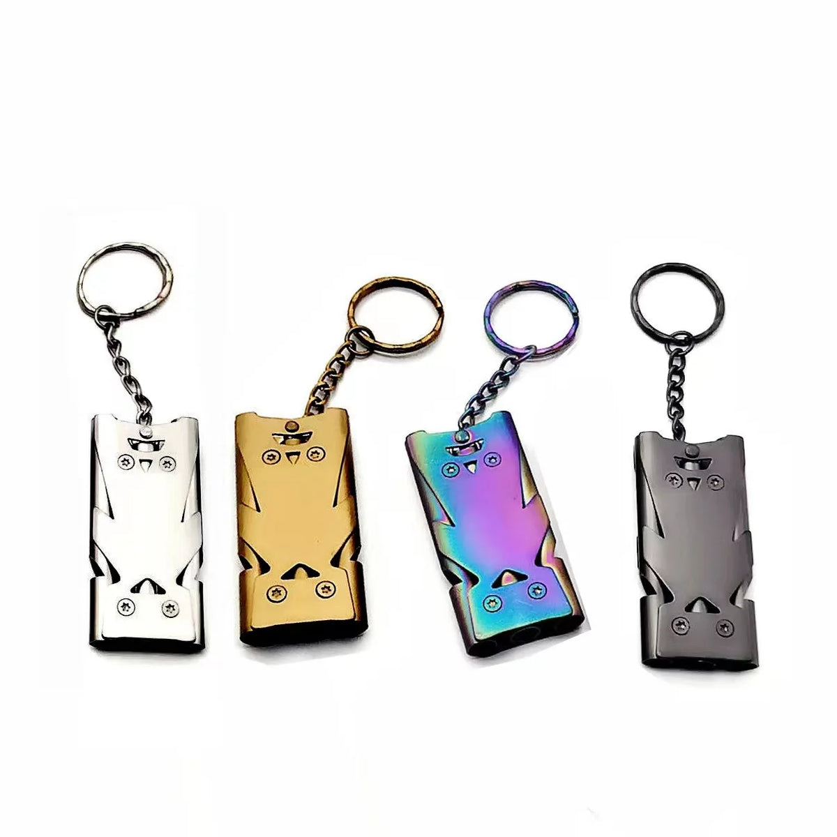 Popular Outdoor Survival Whistle Stainless Steel Three-tube Whistle Field Survival Whistle