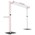 Double Crossbar Pipe and Drape Adjustable Frame Arch Backdrop Stand Party Wedding Decorations Flower Panel Wall Curtain