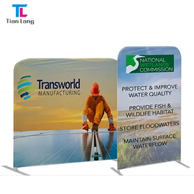 Tian Lang 10*8 Banner Frame Stand Portable Pillow Tension Fabric Display Backdrop Stand Fabric Backdrop for Trad Show