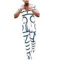 Summer Men's Casual Two-piece Sets Short Sleeve Tops and Long Pants Suits Spring Fashion Pattern Print Outfit Men Tracksuit
