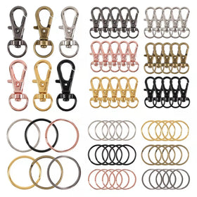 Wholesale Keychain Accessories DIY Jewelry Making Pendant Rings With Lobster Clasp Metal Keychains Gifts Made Alloy Plastic