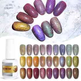 MissGel Aurora Diamond Cat Eye Top Coat Customize Logo Nail Supplies UV Gel Polish No Wipe Nail Top Gel