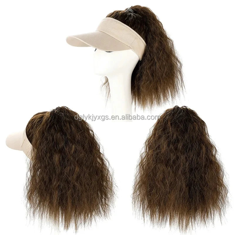 WM04 Fashion Hair Corn Curly Hat Wigs 22 Inch Synthetic Wig Women Long Square Wig 8 Colors Support