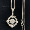 Fashion Style Dancing Effects 8mm Main Stone S925 Silver D VVS Pass Diamond Tester Moissanite Necklace