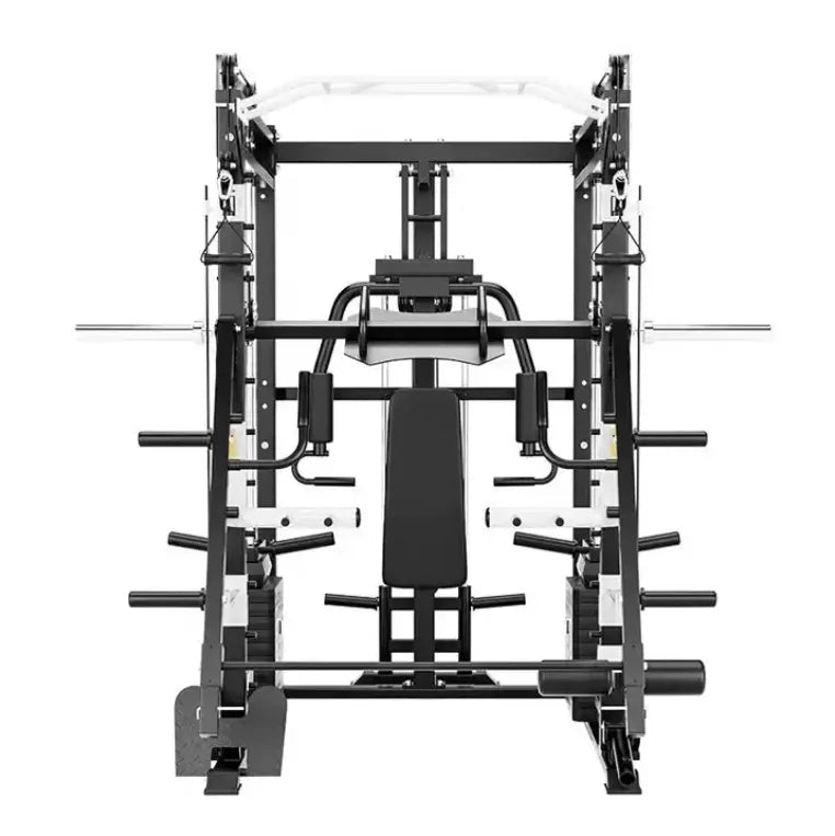 Factory Supply Home Gym Equipment Squat Rack Power Multi Functional Smith Machine with 70kg Weight Stack