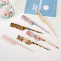 19cm Long Eco Friendly Custom Packaging Anti Static Cellulose Acetate Rattail Hair Combs Flexible Rake Rat Tail Parting Comb