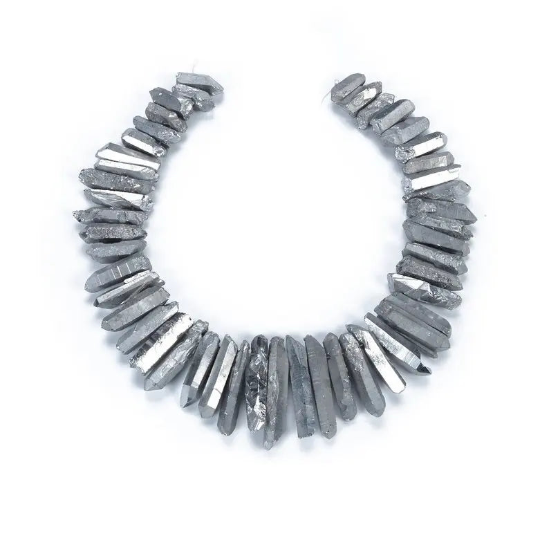 DIY Natural White Crystal Accessories Cluster Crystal Teeth DIY Jewelry Accessories Crystal Column Original Stone