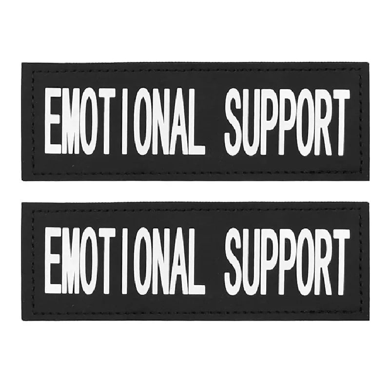 Custom Removable Reflective Therapy Emotional Support in Training Service Animal Dog Patches for Tactical Harness