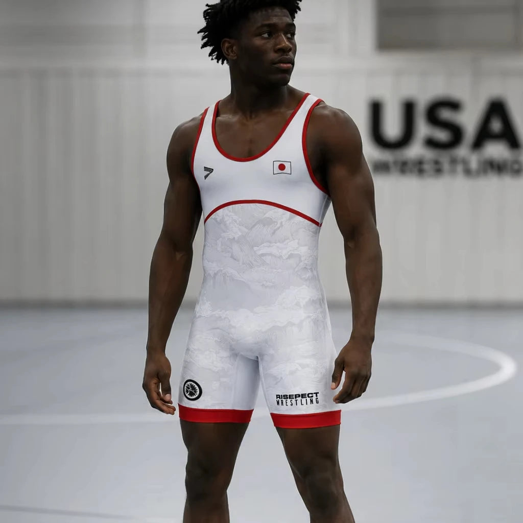 Japan National Elite Men's Wrestling Singlet Pro Wrestle Gear Uniform for Men Adult Ergonomic Cut for Maximum Performance