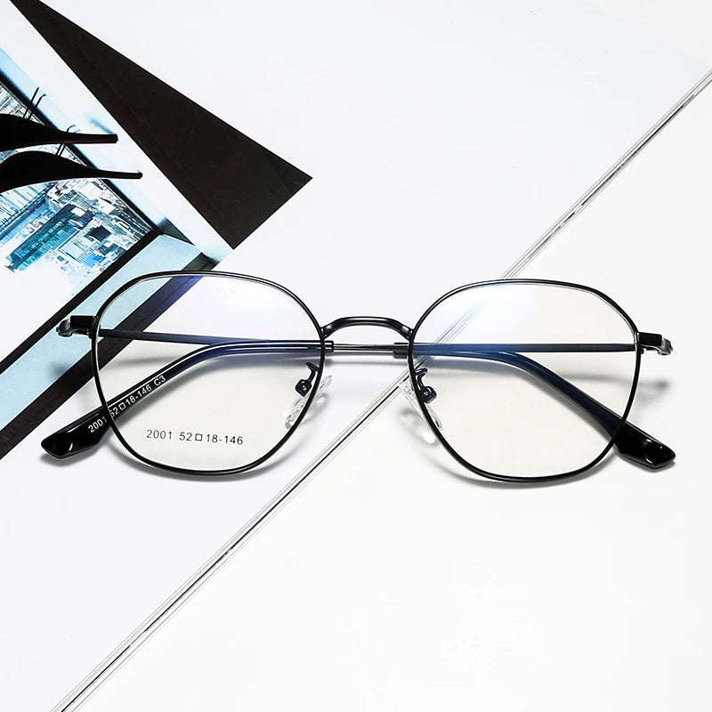 XH2001 Luxury Metal Frame Titanium optical glasses light weight replaceable lens CE Standard Good quality wholesale glass frame