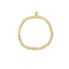 Metal Heart Bead Bohemian Style Gold-plated Stretch Bracelet for Valentine's Day and Party Jewelry Gift