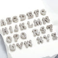 Lovely CZ Silver/Gold Color 26 Letters Initial Beads for Jewelry Making