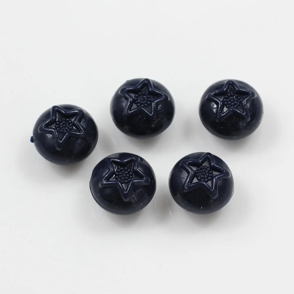 Mini Flat Back Resin Blueberry Cabochons DIY Simulation Food Sweets Deco Parts Fluffy Clear Slime Supplies Accessories