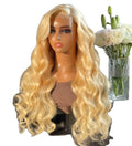 5*6 Pre-cut Glueless Human Hair Wigs 613 Blonde Straight/Body Wave Human Hair Wigs Can Be Dyed  Lace Closure Wig
