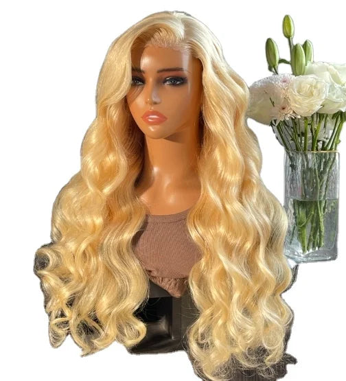 5*6 Pre-cut Glueless Human Hair Wigs 613 Blonde Straight/Body Wave Human Hair Wigs Can Be Dyed  Lace Closure Wig
