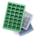 Hot Sale 100% Food Grade Silicone Ice Cube Trays Mold Maker Durable Reusable Eco-friendly 28 Cavities L Size Mold With Lid