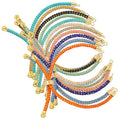 Half-finished Bracelet String Cord With Gold Accents Sliding Slider Stopper BeadsAdjustable Cords for Bolo Bracelet Making