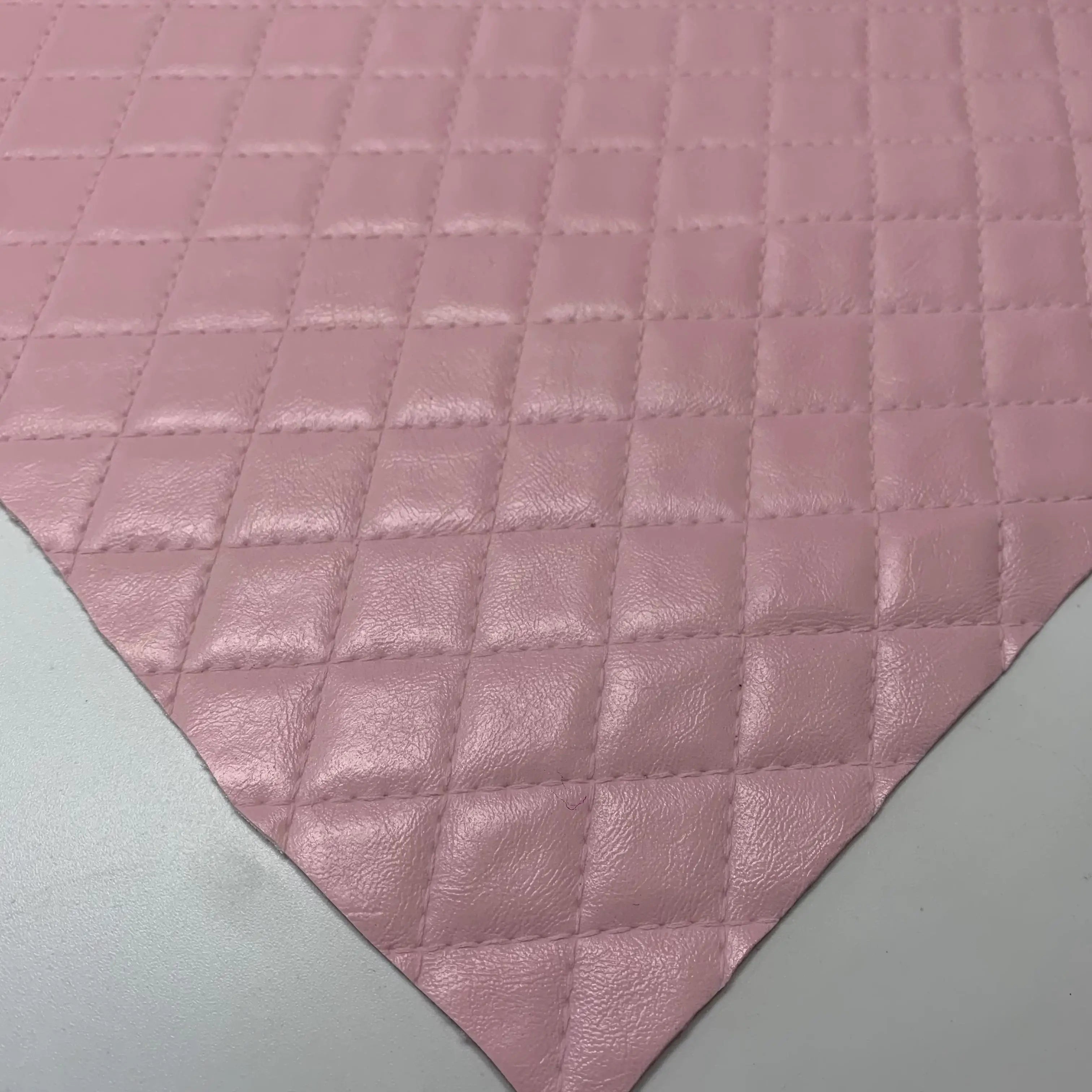 Wholesale Diamond Shape Embossed Pattern Soft Synthetic Leather Waterproof Elastic for Home Textile Car Car Seats Handbags