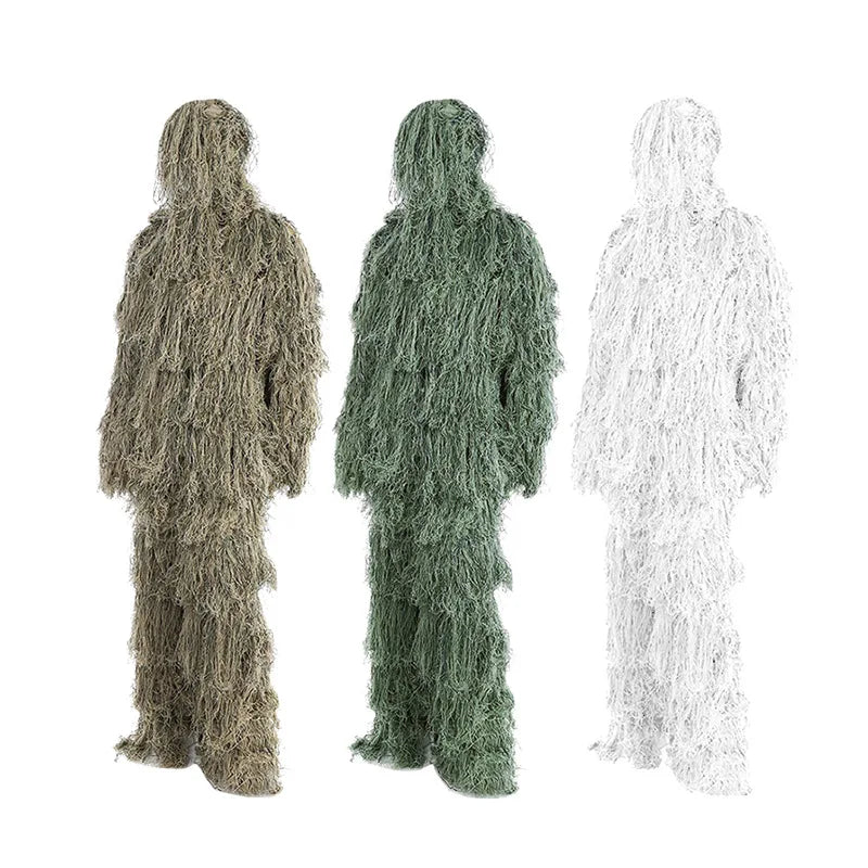 Sturdyarmor Outdoor Tactical Lightweight Breathable Polyester Hemp Blend Training Uniform Ghillie Suit Men Woodland