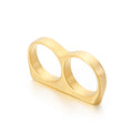 KALEN European and American Men's Stainless Steel Ring Double Finger Ring Jewelry