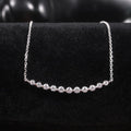 SU203N Abiding Factory Customized Lab Grown Diamond 9K 10K 14K 18K Real Gold Necklace Long Bar Pendant Necklace for Gift
