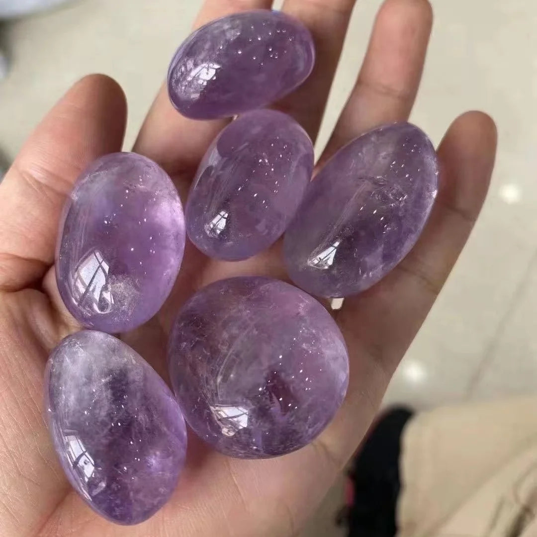 Wholesale Natural Amethyst Polished Quartz Crystal Gravel Tumbled Stone for Decoration