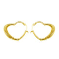 New Heart Hoop High Quality 18k Gold Plated Stainless Steel Earrings Fashion Women Jewelry