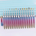 Nail Tool Supplies Manufacturer Painting Color Gel Manicure Cleaning Rainbow Nail Art Brush