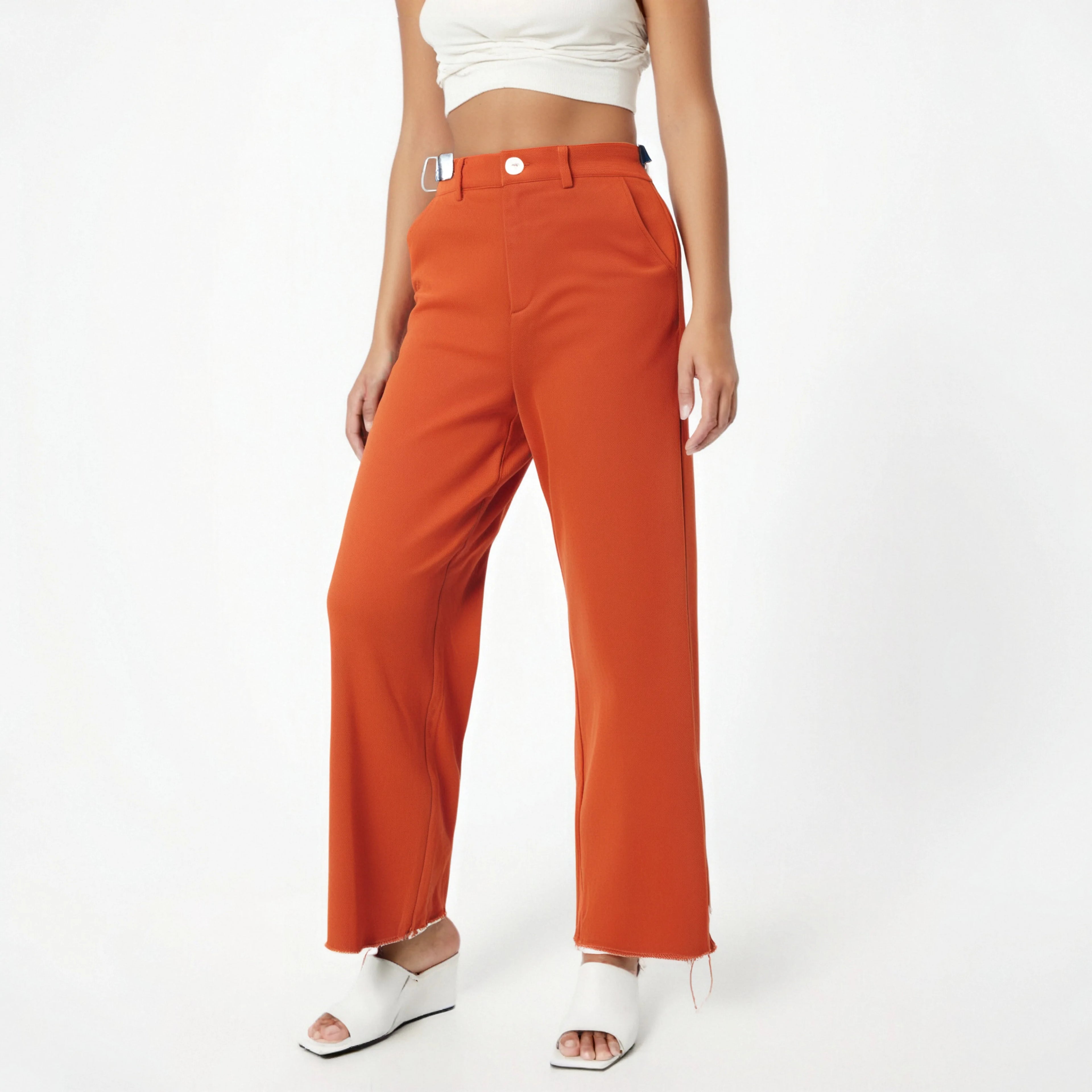 Lively Fashionable Denim Women's Pants Orange Pants Women Denim Jeans Pants for Men