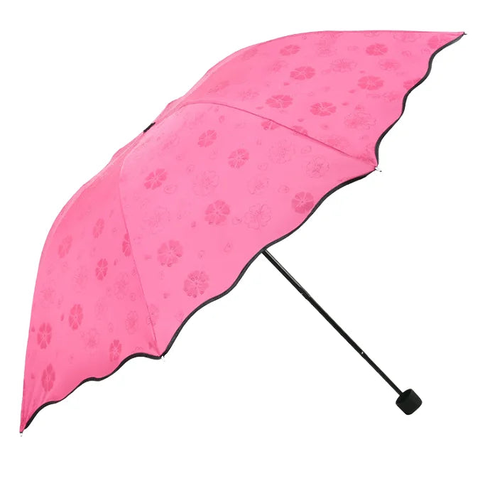 SK Wholesale Promotional 3 Folding Uv  Umbrella for Rain Windproof Sun Parasol Umbrella Custom Umbrella with logo