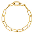 Long Link Gold Bracelet High Quality Stainless Steel for Women Men Runway Buckle Bracelet