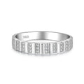 Hot Sale 925 Sterling Silver Exquisite Lines Micro Inlay CZ Diamond Stackable Rings for Women