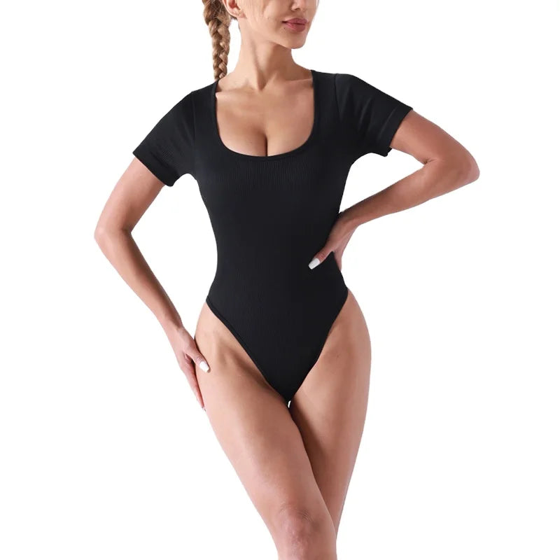 Factory Women's Seamless Sculpt Thong Bodysuit Sleeveless Square Neck Shapewear Tank Tops Jumpsuit