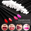 50pcs Pink Disposable Lip Brush Full Size Lipsticks Lip Brush Mascara Applicator Lipstick Wands Set Cosmetic Makeup Tool