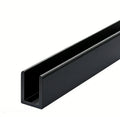 Condibe Glass Shower Room 10mm Glass Panel Enclosure Fixed Border Matte Black Aluminum Channel