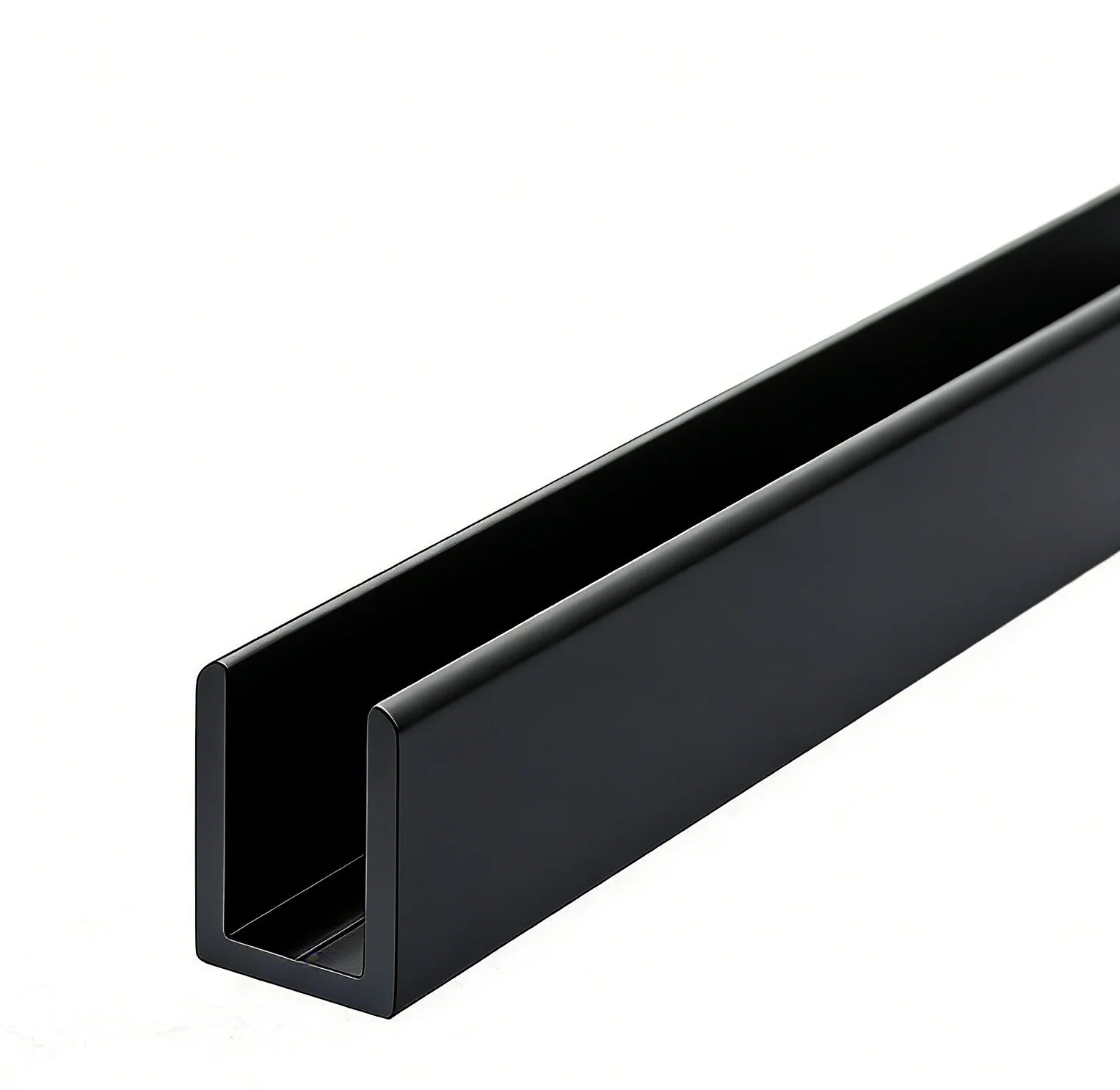 Condibe Glass Shower Room 10mm Glass Panel Enclosure Fixed Border Matte Black Aluminum Channel