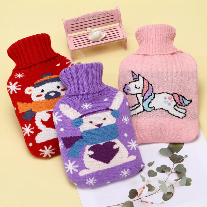 Hot Portable 1L Soft BS Hot Water Bottle Premium Plush Hand Warmer Great Gift for Parents and Children