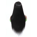 YesWigs Natural Human Hair Wigs 1b Color Straight Wave Brazilian Human Hair Lace Front Wig 4x4 Lace Closure Wigs for Black Women