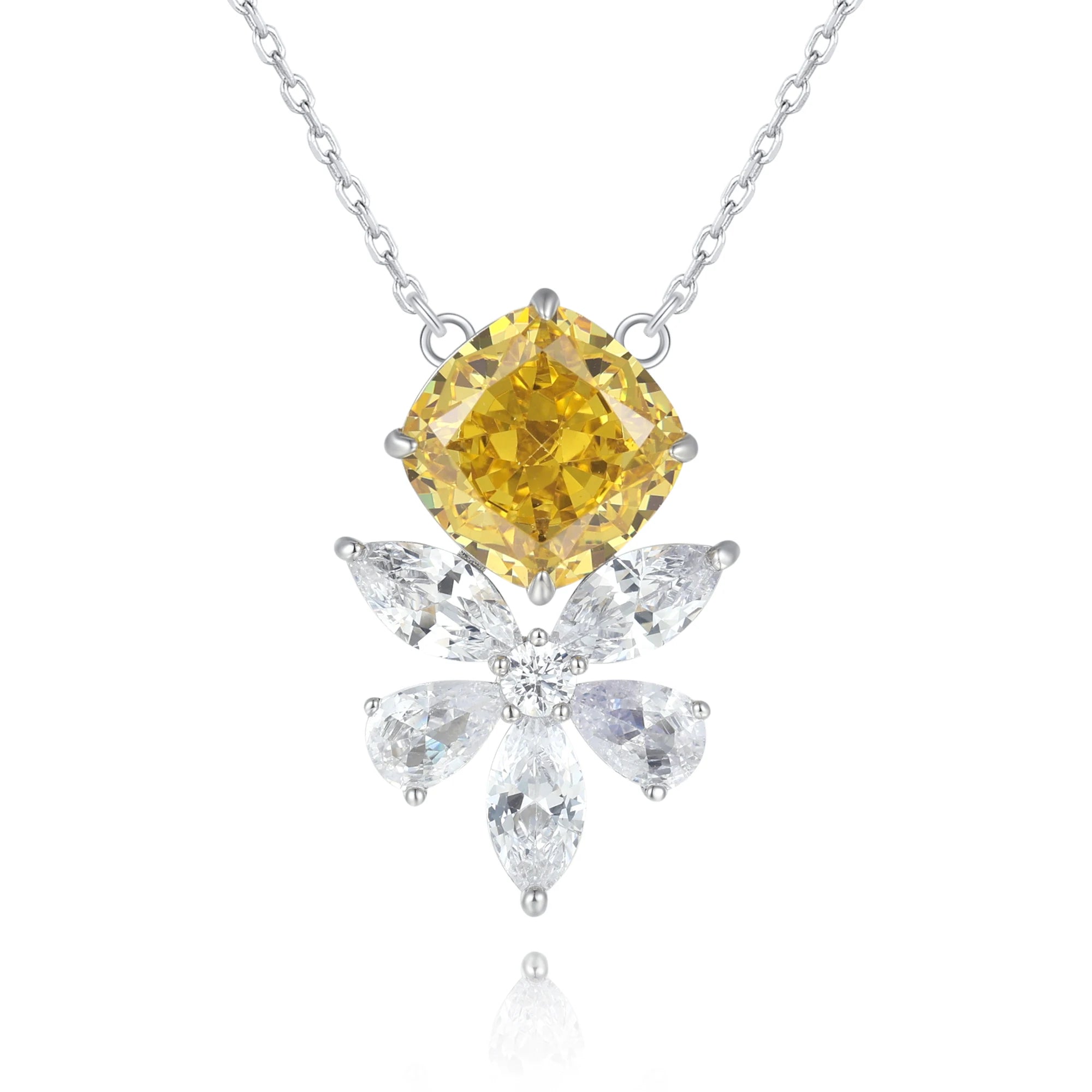 Wholesale Kirin Summer Dainty Women's Necklace Non Tarnish Stone Zircon Wedding Jewelry 925 Silver Chains with Rhodium Plating