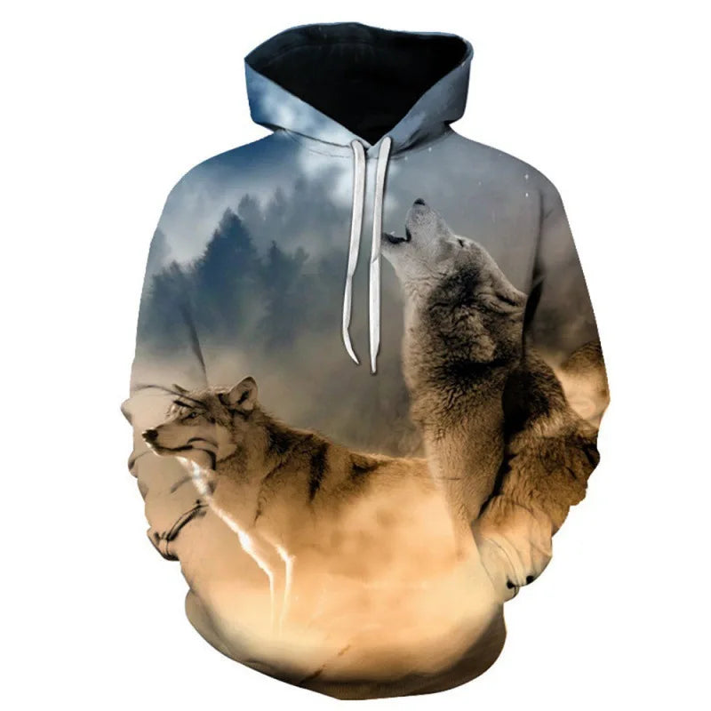 Fitspi Wholesale Sweatshirt 3d Digital Printing European Code Men's Cardigan Pullover Hoodie Dropshipping