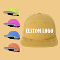 Custom 5 Panel Performance Outdoor Running Quick Dry Breathable Mesh 100% Cotton Camp Flat Brim Snapback Hat