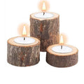 Personalized Wooden Tea Light Candle Holders Wood Candle Holder for Wedding Party Centerpieces for Table Set of 3